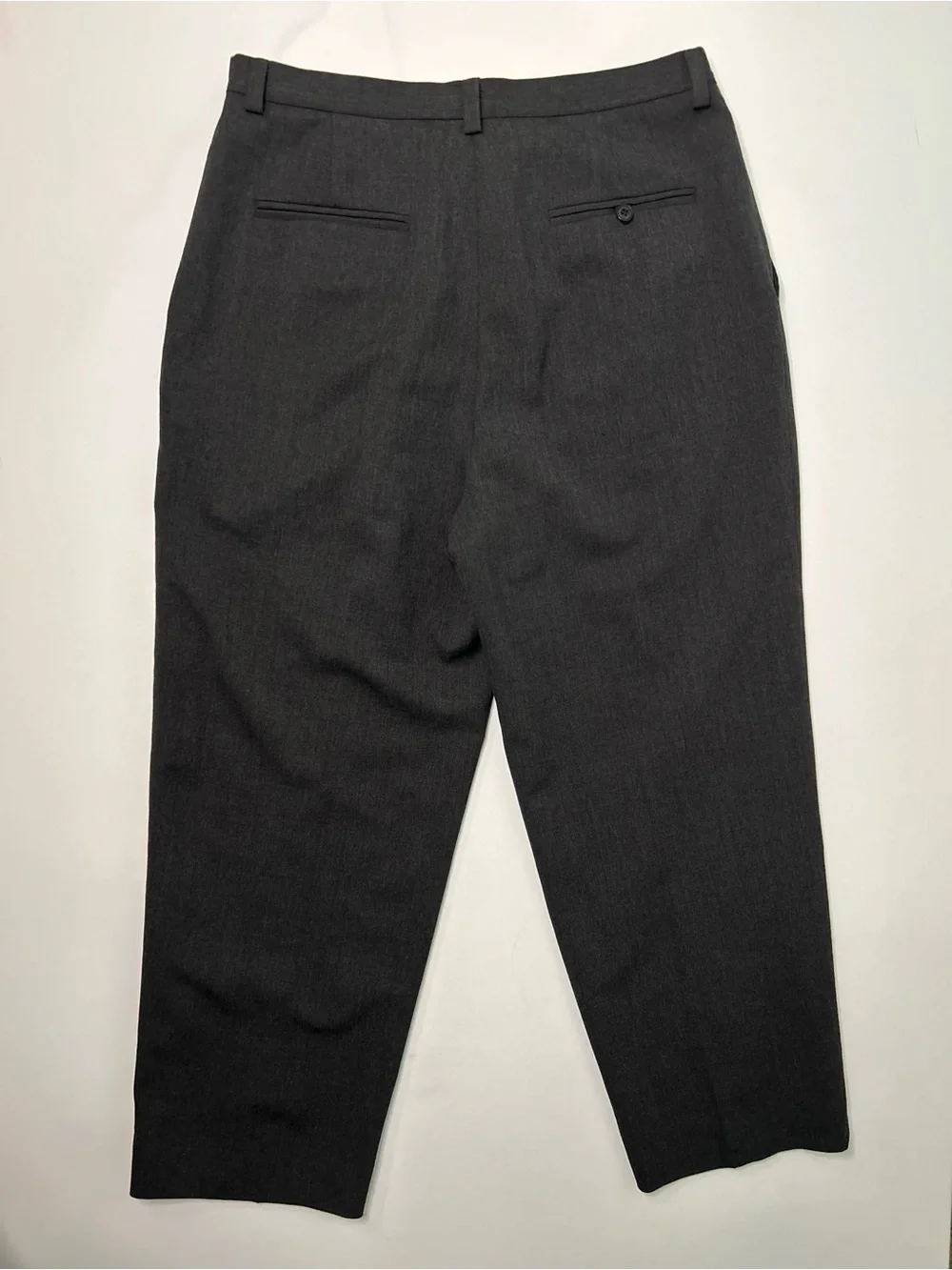 Ralph Lauren Women’s Vintage Dark Grey Wool Blend high-rise Trousers 1990s